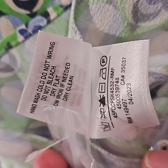 💕FAVORITE DAUGHTER💕 Vineyard Maxi Dress ~ Retro Mosaic Green Print 2 NWT - Picture 16 of 16